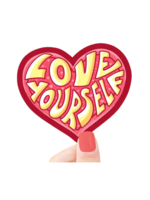 Turtle's Soup Love Yourself Heart Sticker