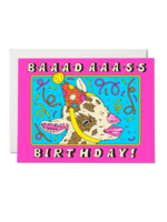 Red Cap Cards Birthday Card - Bad Ass Goat