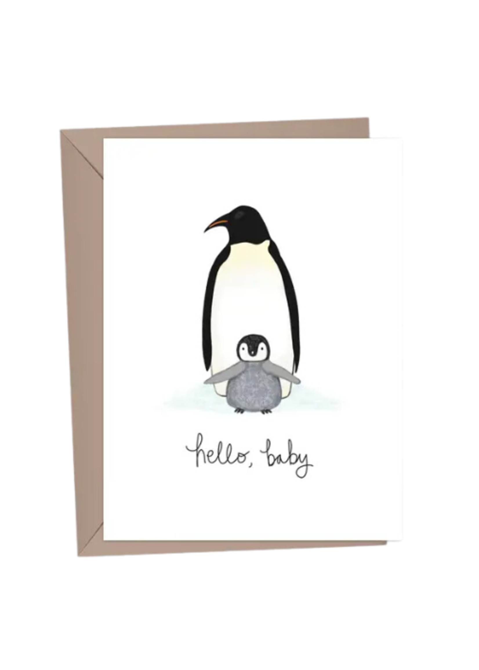 Queen Fayzel Baby Card - Penguin Hello