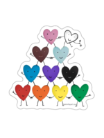 Queen Fayzel Heart Pyramid Sticker