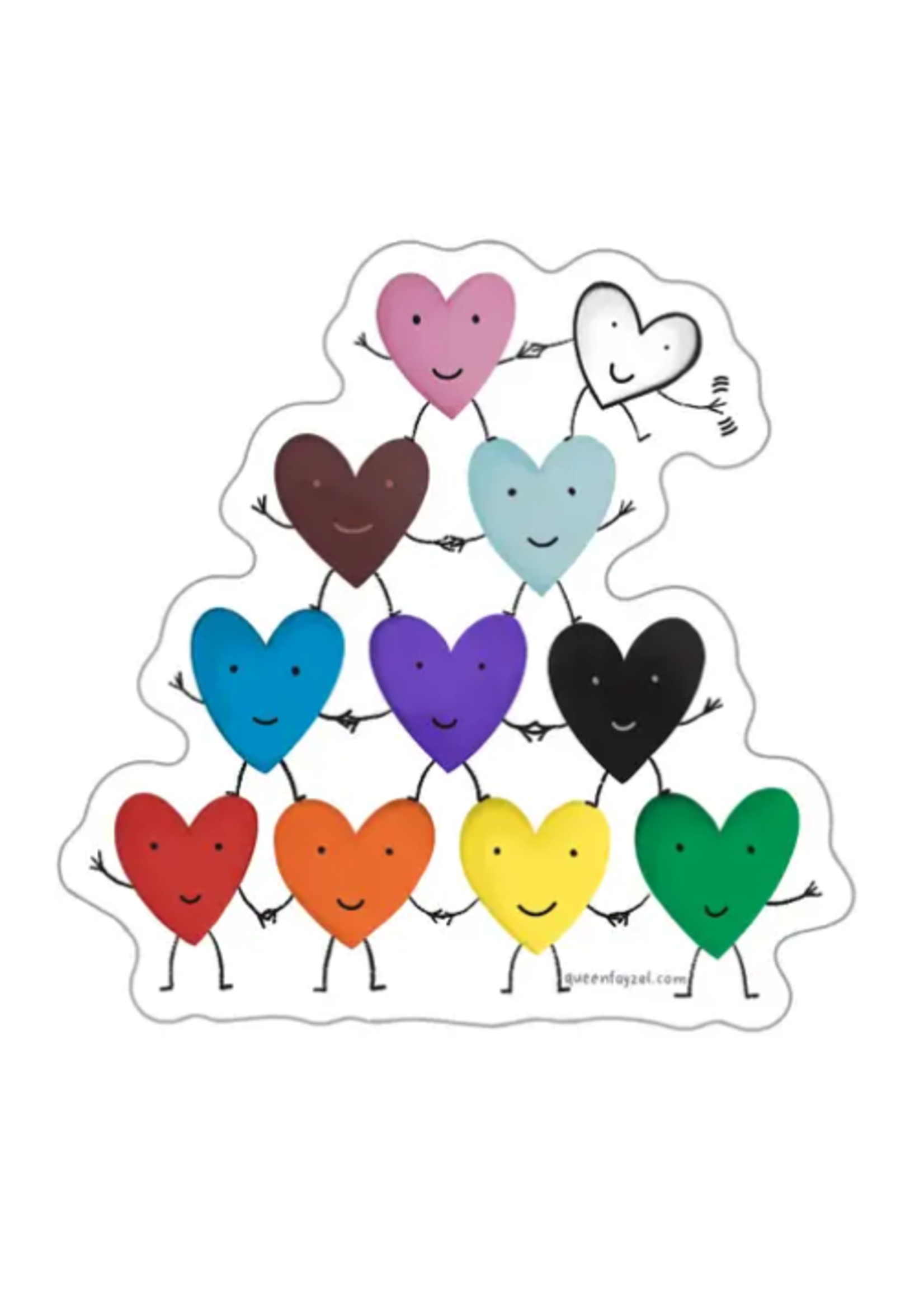 Queen Fayzel Heart Pyramid Sticker