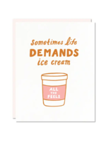 odd daughter paper co. Encouragement Card - Ice Cream