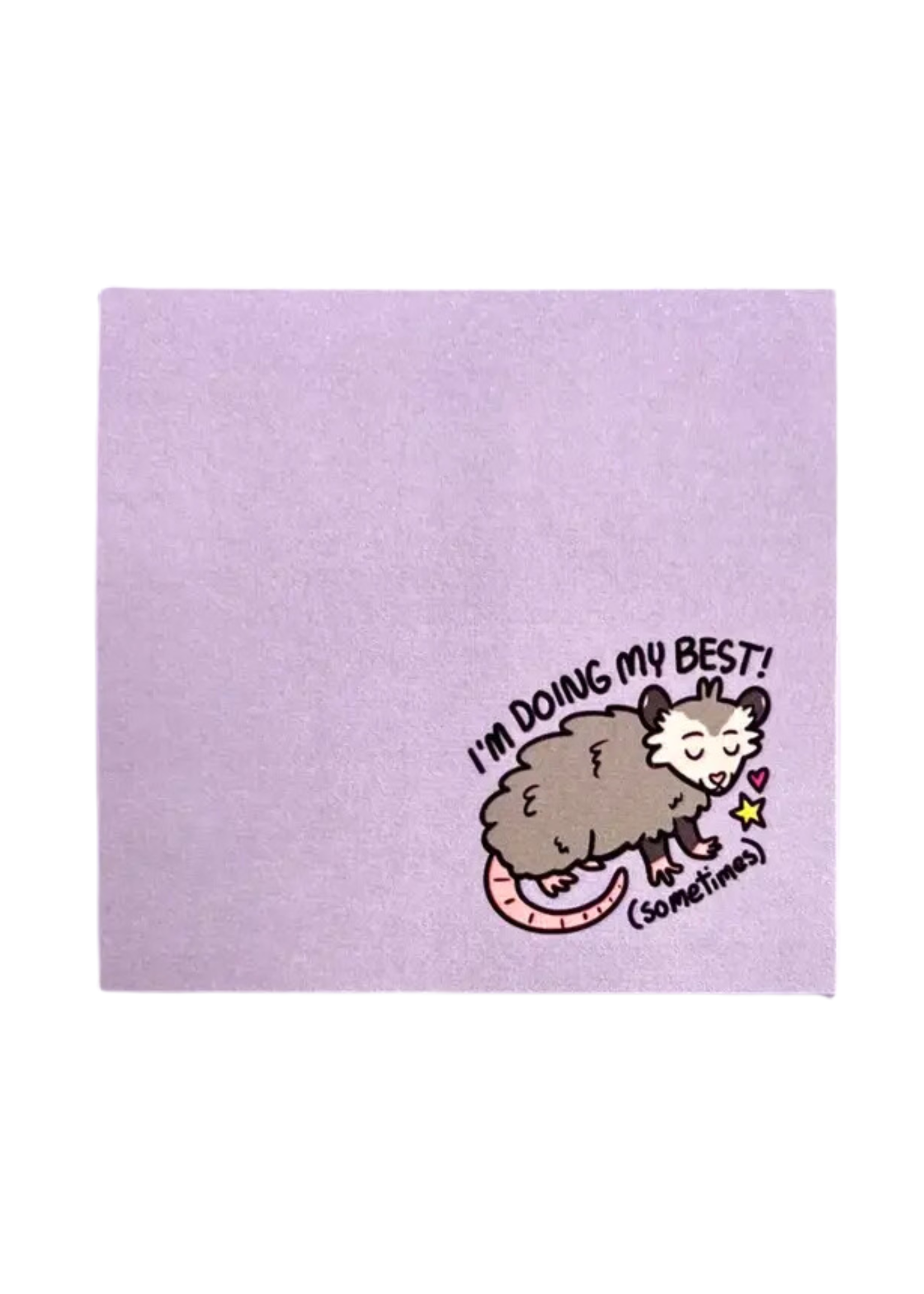 2Birds1Pencil Illustrations Doing My Best Opossum Sticky Notes