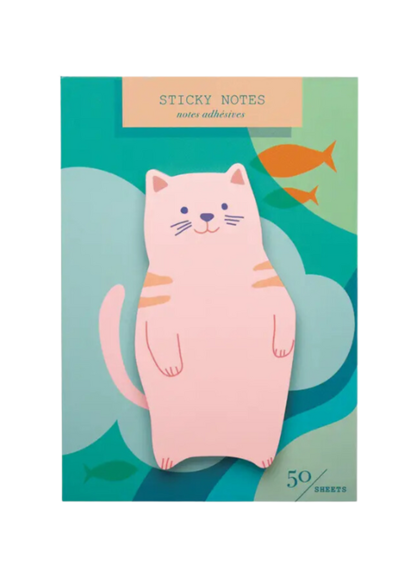 Girl of All Work Gone Fishin' Cat Sticky Notes