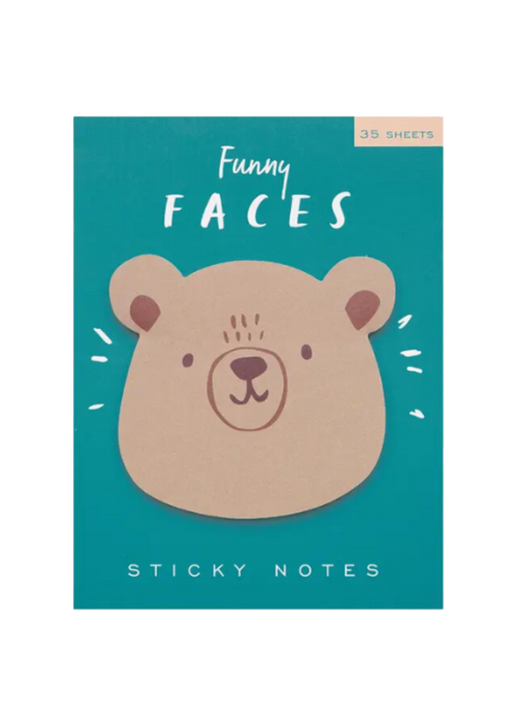 Girl of All Work Bear Funny Faces Sticky Notes