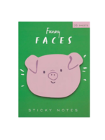 Girl of All Work Pig Funny Face Sticky Notes