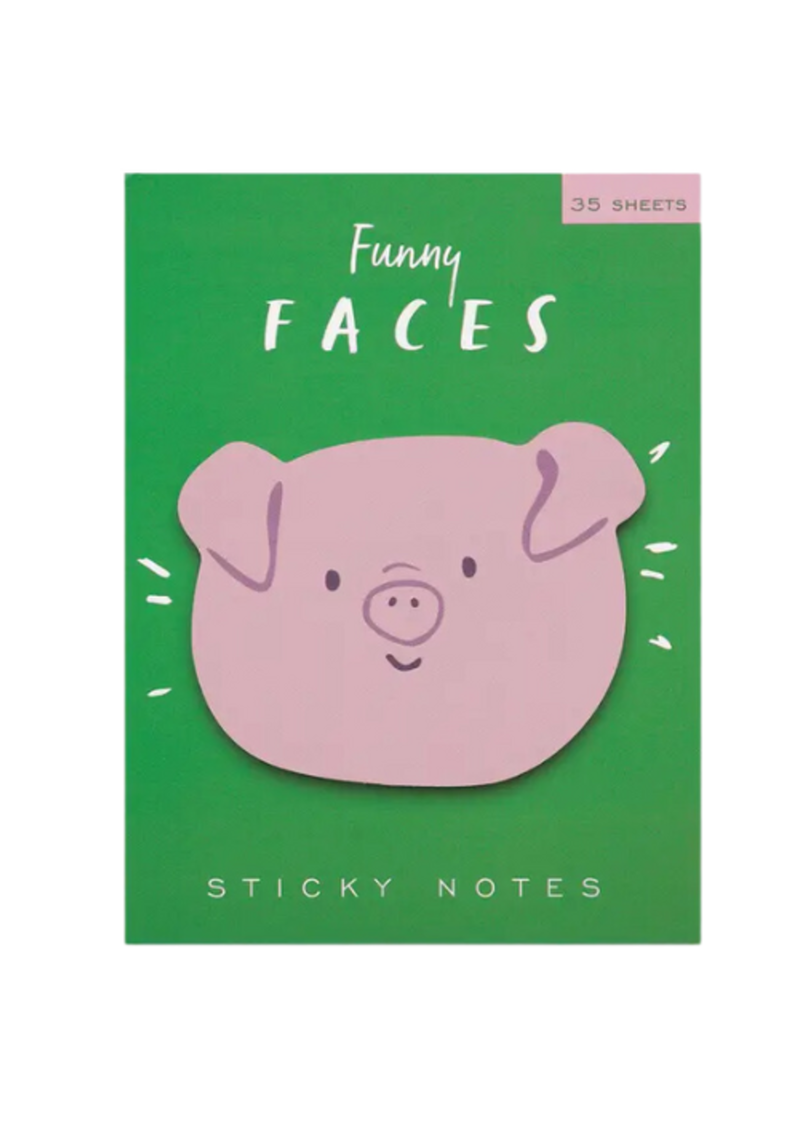 Girl of All Work Pig Funny Face Sticky Notes