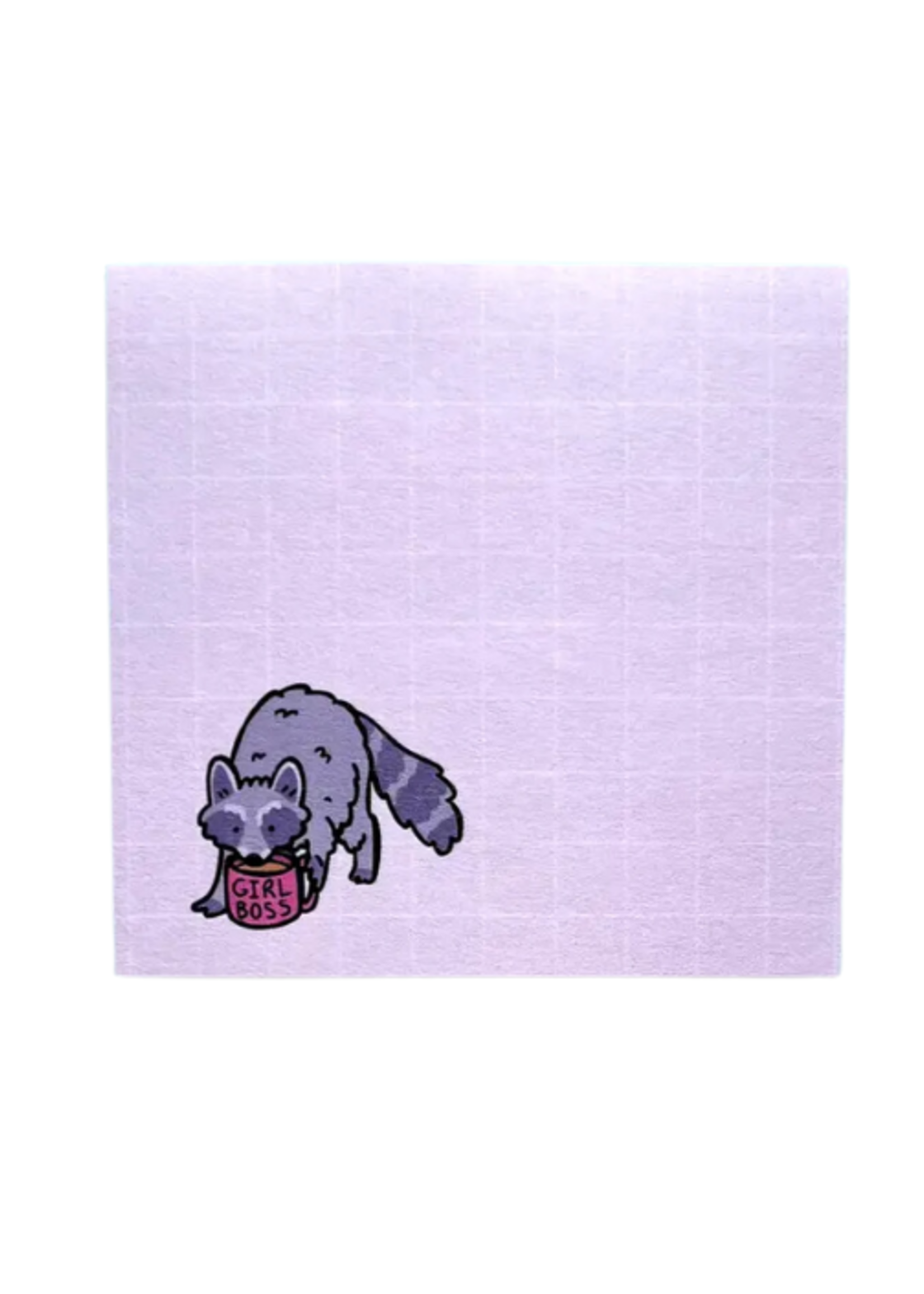 2Birds1Pencil Illustrations Girlboss Raccoon Sticky Notes