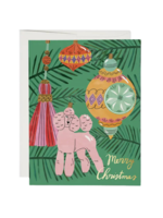 Red Cap Cards Holiday Card - Christmas Poodle