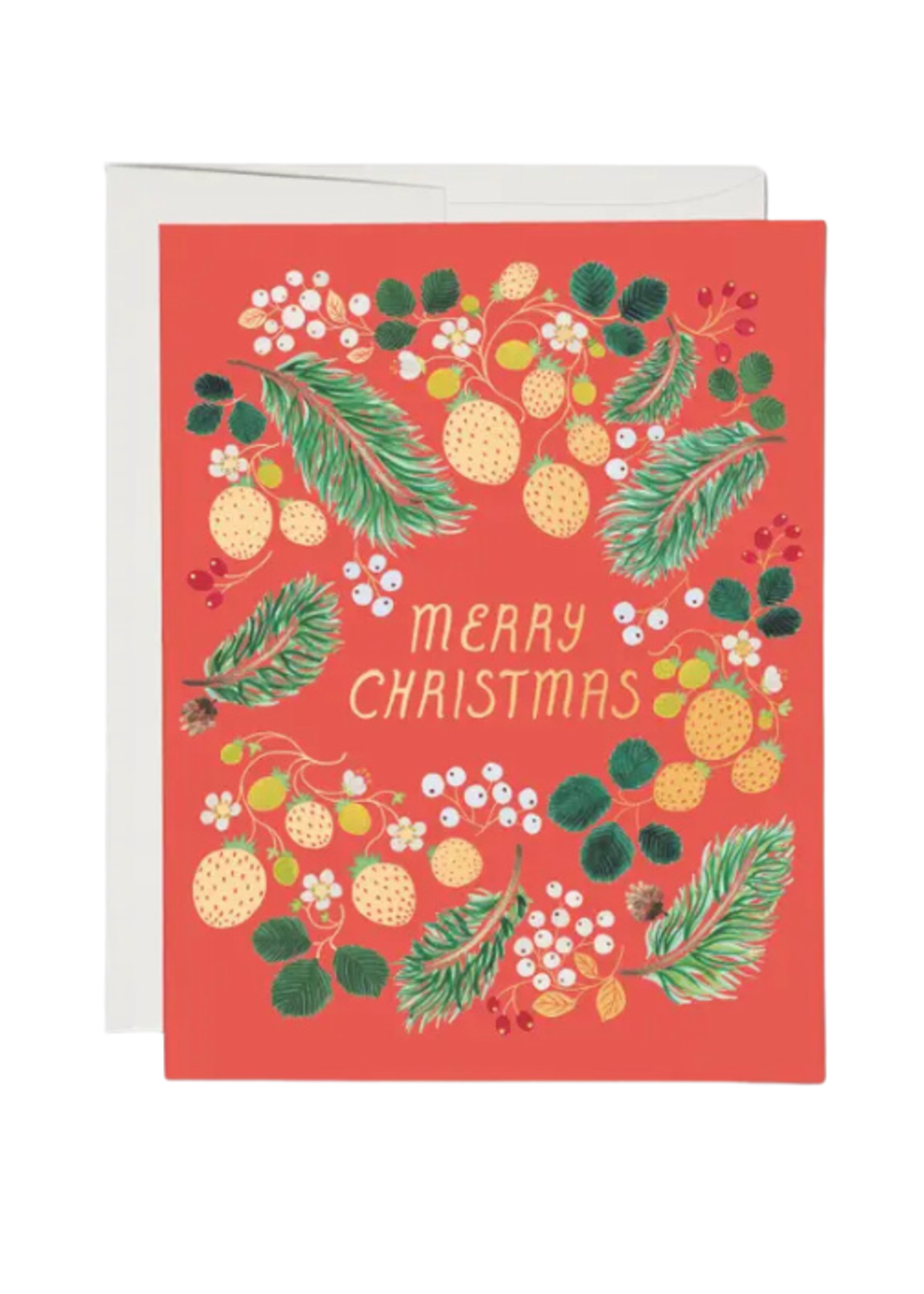 Red Cap Cards Holiday Card - Berry Christmas