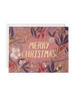 Red Cap Cards Holiday Card - Christmas Flowers
