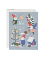 Red Cap Cards Holiday Card - Holiday Gnomes