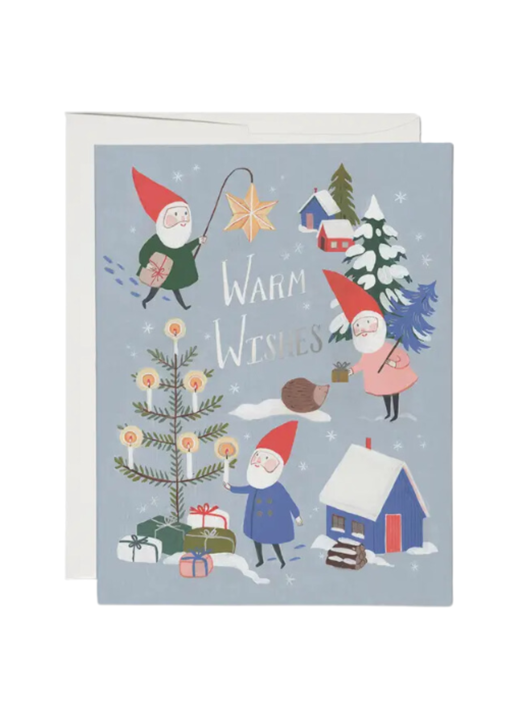 Red Cap Cards Holiday Card - Holiday Gnomes