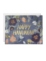 Red Cap Cards Holiday Card - Hanukkah Flowers