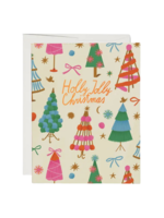 Red Cap Cards Holiday Card - Holly Jolly Trees