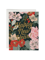 Red Cap Cards Holiday Card - New Years Bouquet