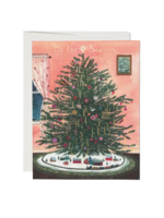 Red Cap Cards Holiday Card - Tinsel Tree