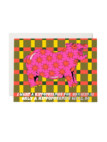 Red Cap Cards Holiday Card - Christmas Hippo