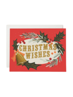 Red Cap Cards Holiday Card - Christmas Wishes Foil
