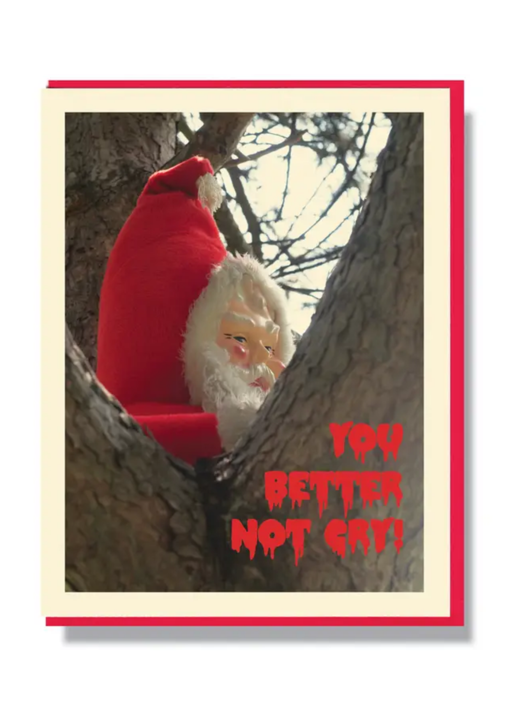 Smitten Kitten Holiday Card - You Better Not Cry