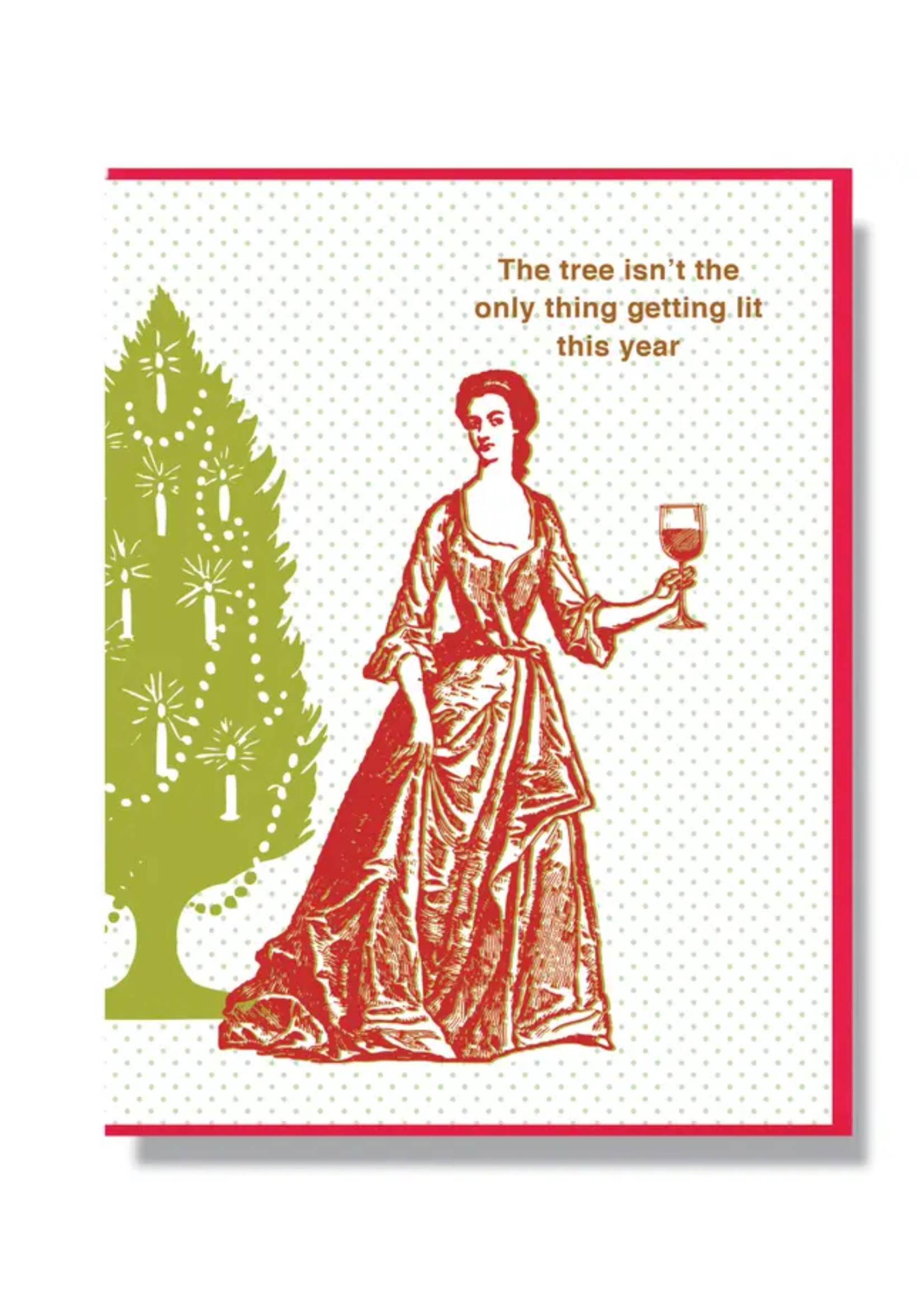 Smitten Kitten Holiday Card - Tree Getting Lit