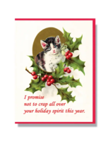 Smitten Kitten Holiday Card - Won't Crap