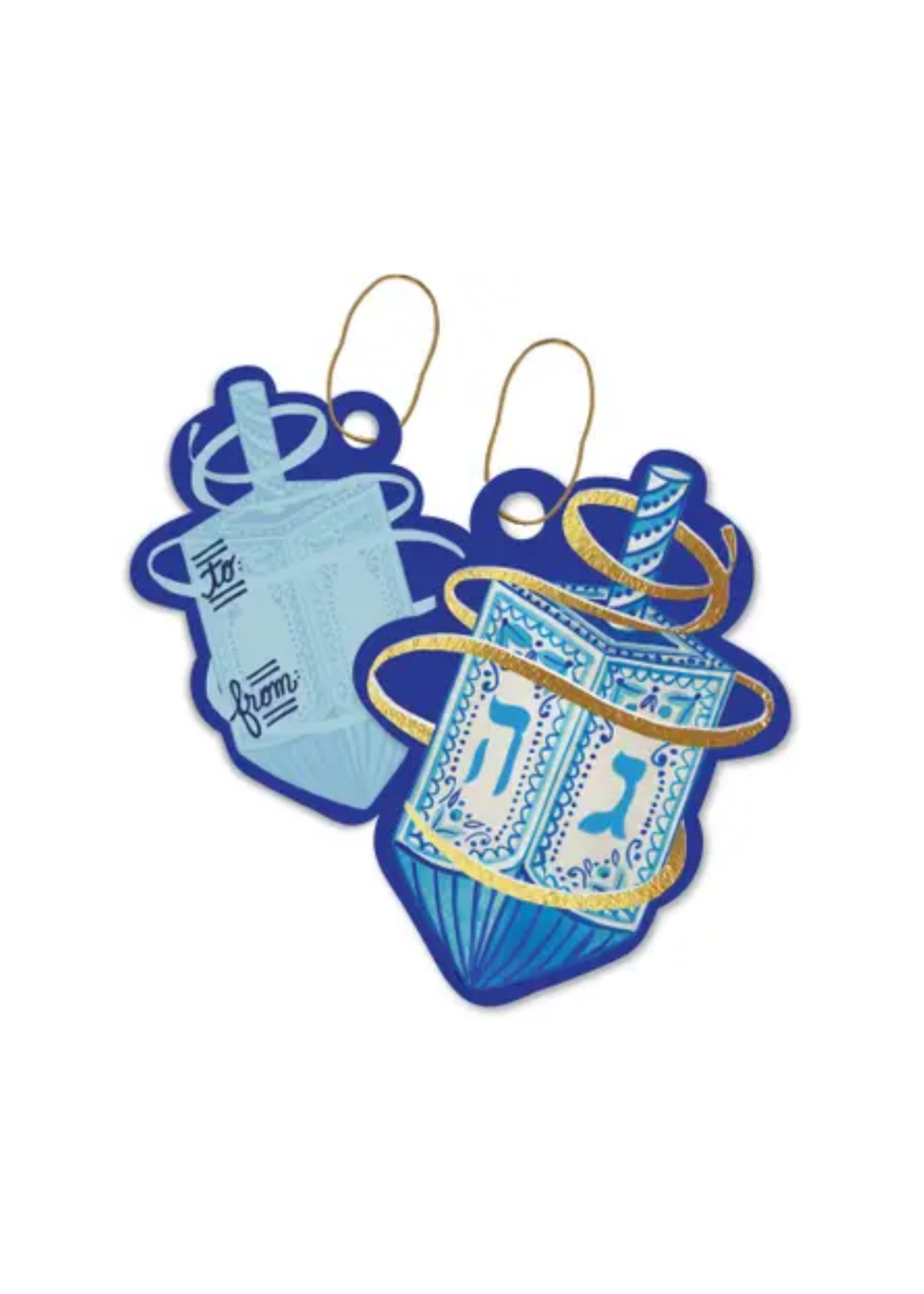 Jillson & Roberts Happy Hanukkah Dreidel Gift Tags