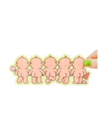 Turtle's Soup Cutie Pie Baby Butts Long Sticker