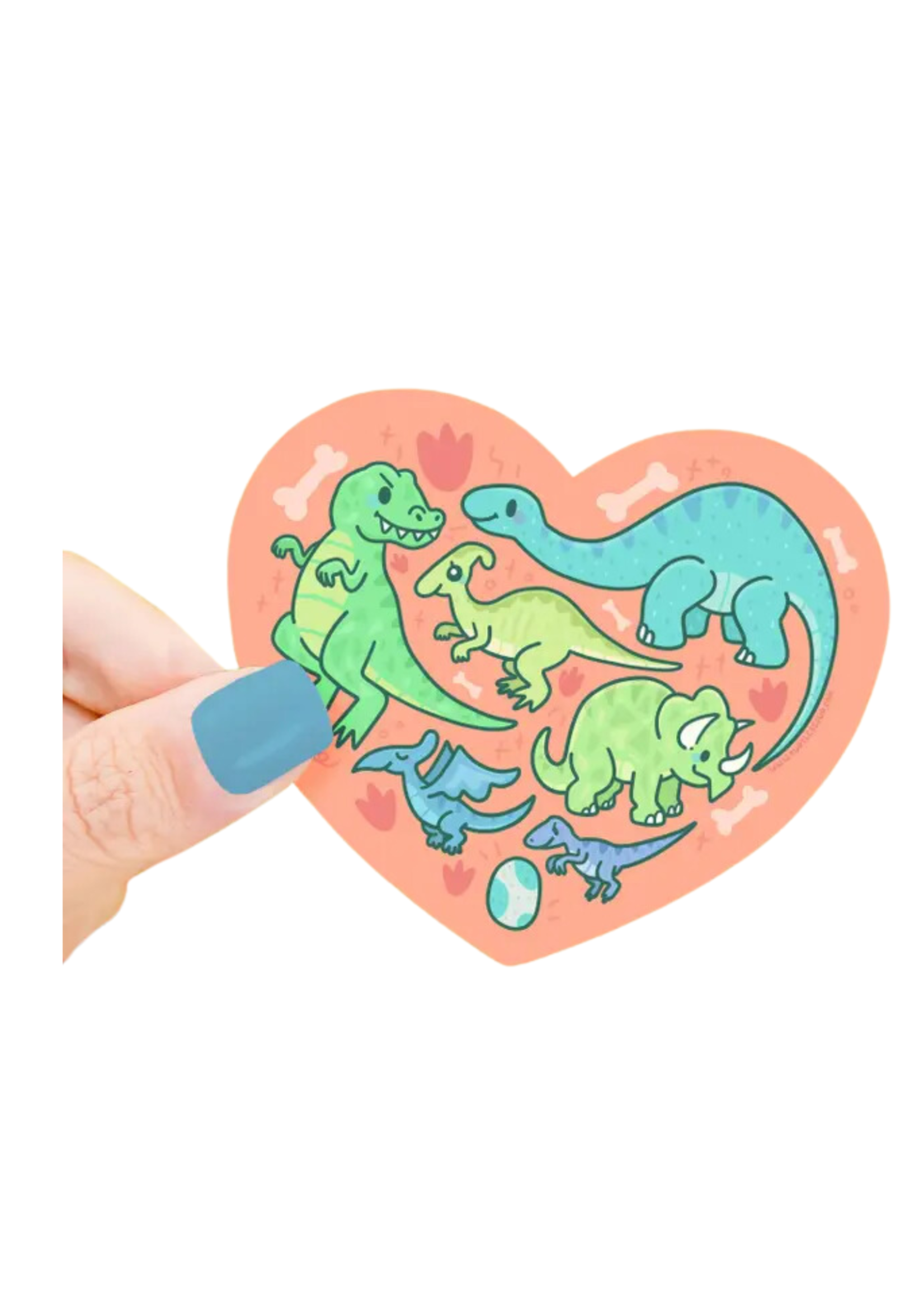 Turtle's Soup Dino Heart Sticker