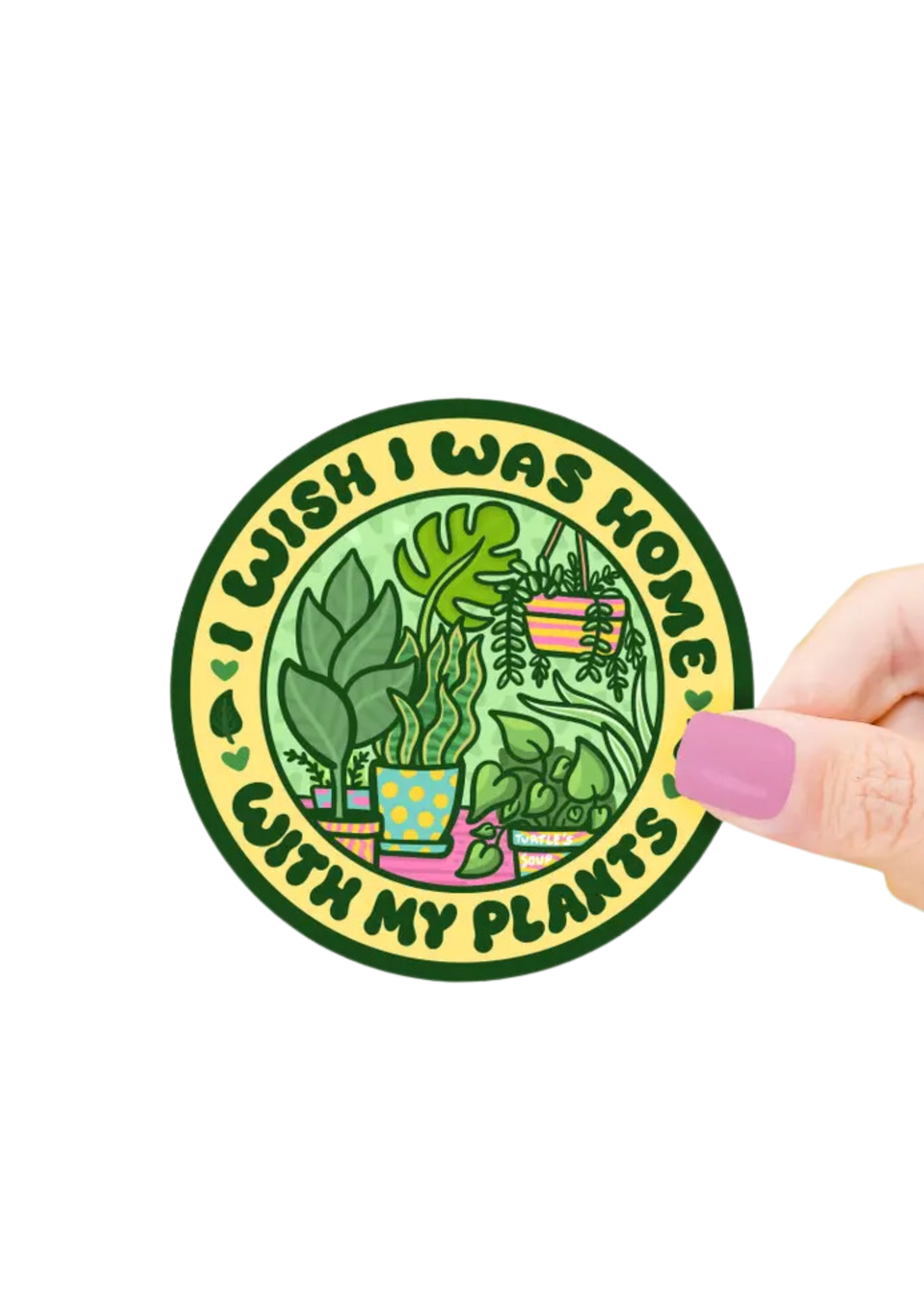 Turtle's Soup Home With My Plants Sticker