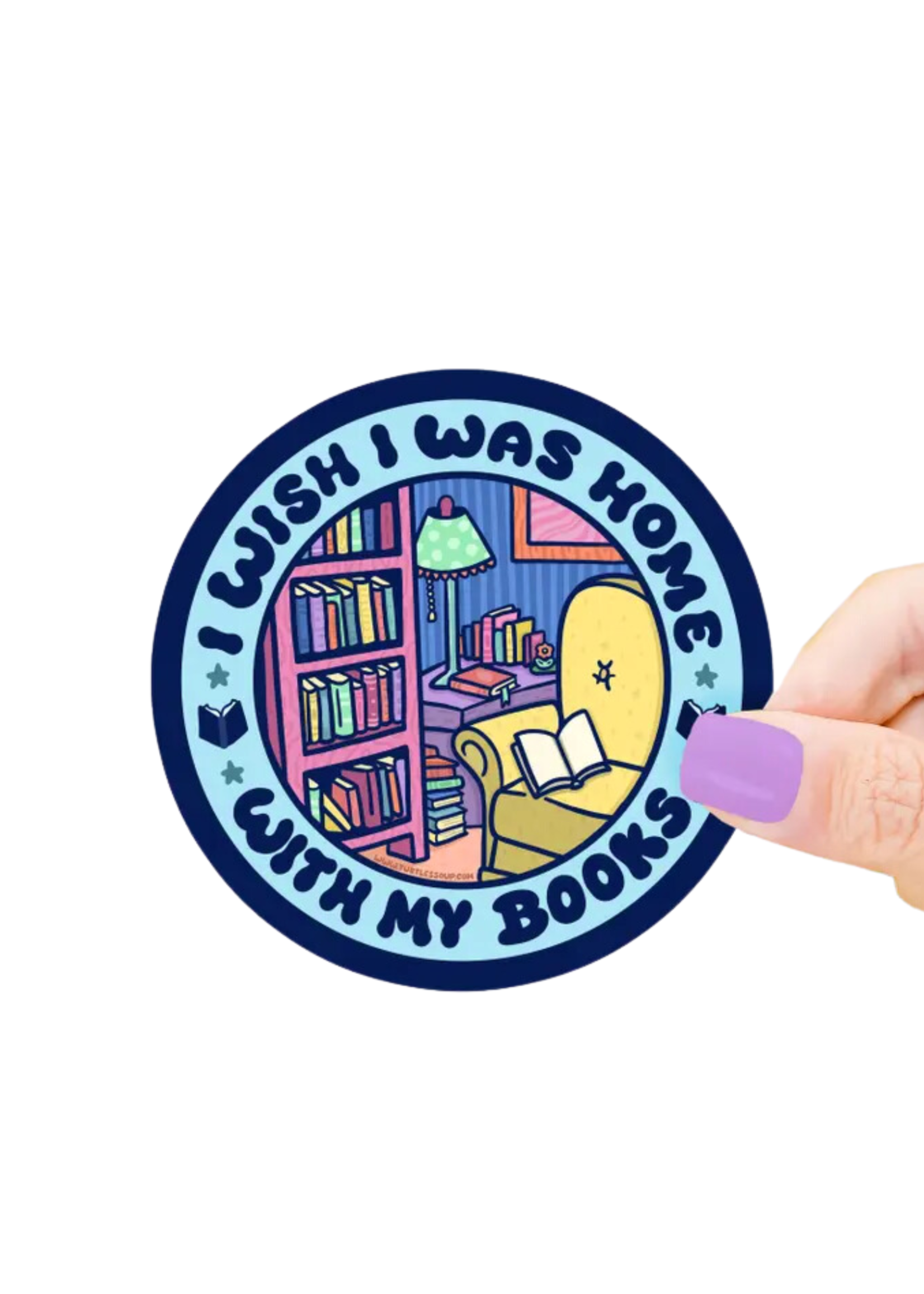 Turtle's Soup Home With My Books Sticker