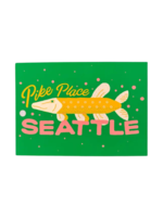 Wug Prints Pike Place Salmon Postcard