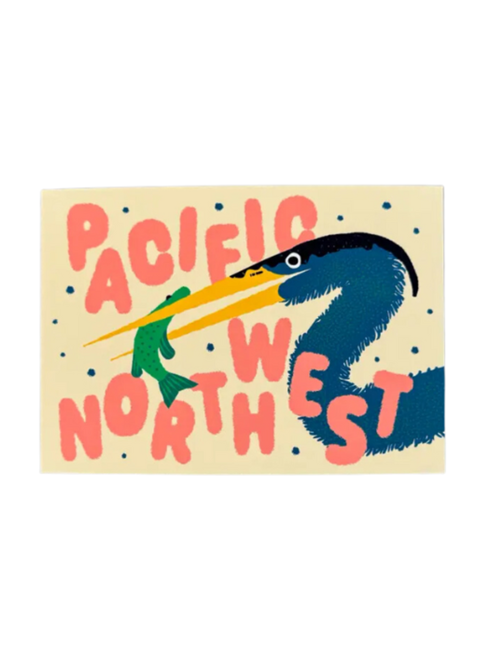 Wug Prints Grey Heron Postcard
