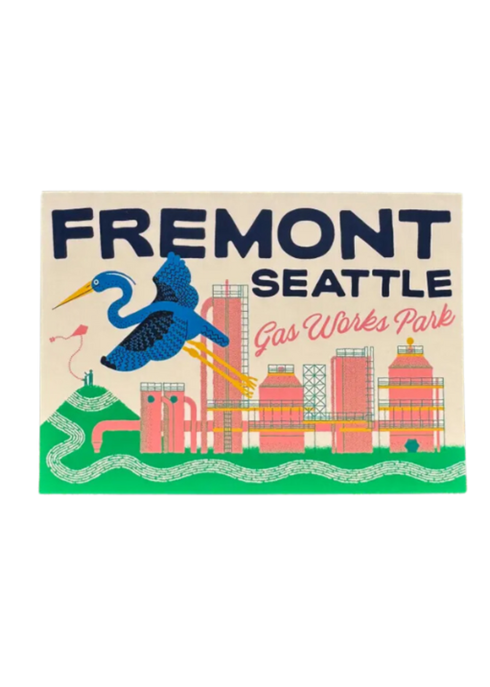 Wug Prints Fremont Gas Works Postcard