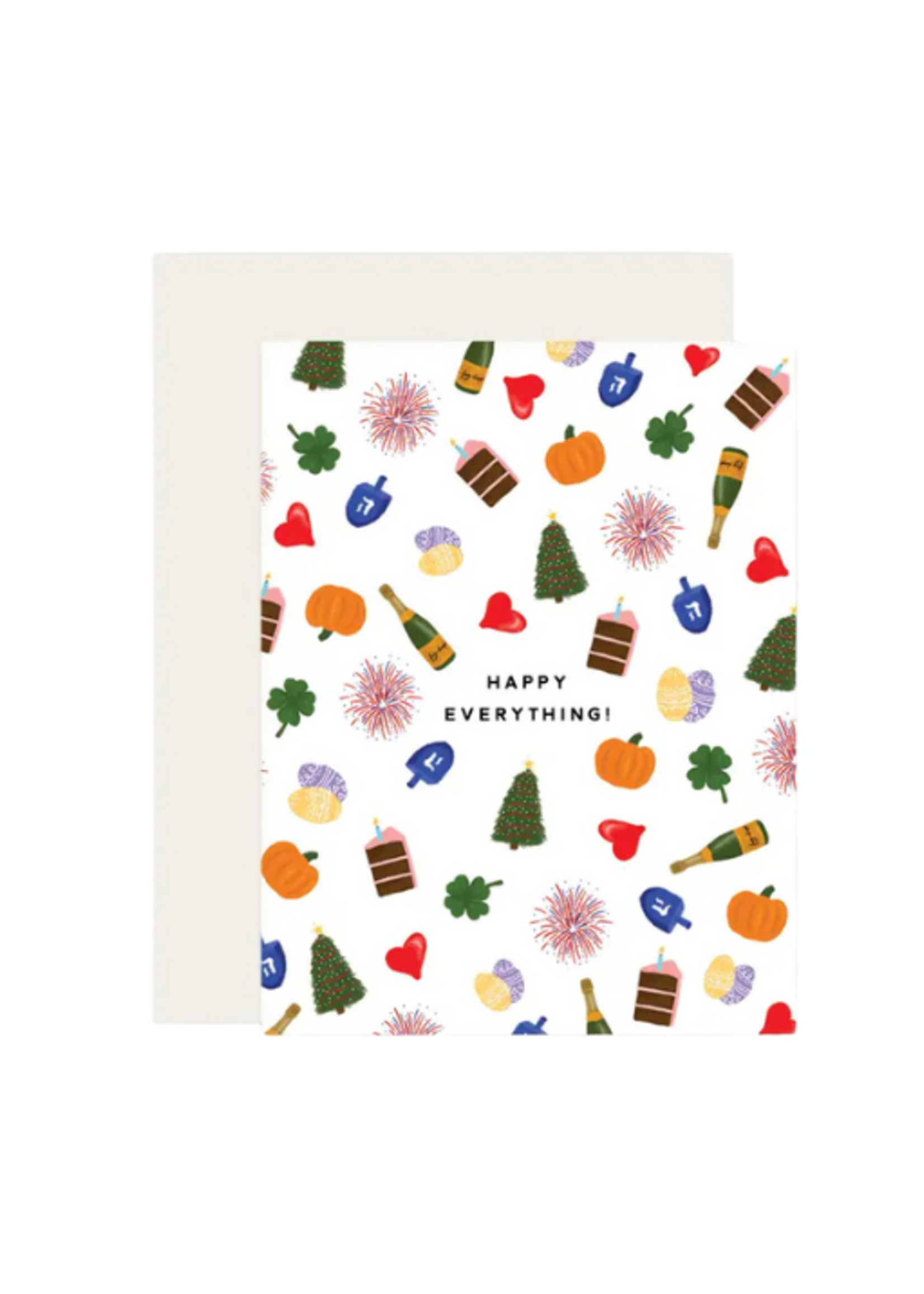 Slightly Stationery Holiday Card - Happy Everything