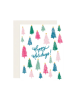 Slightly Stationery Holiday Card - Bright Trees