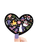 Turtle's Soup Winter Heart Sticker