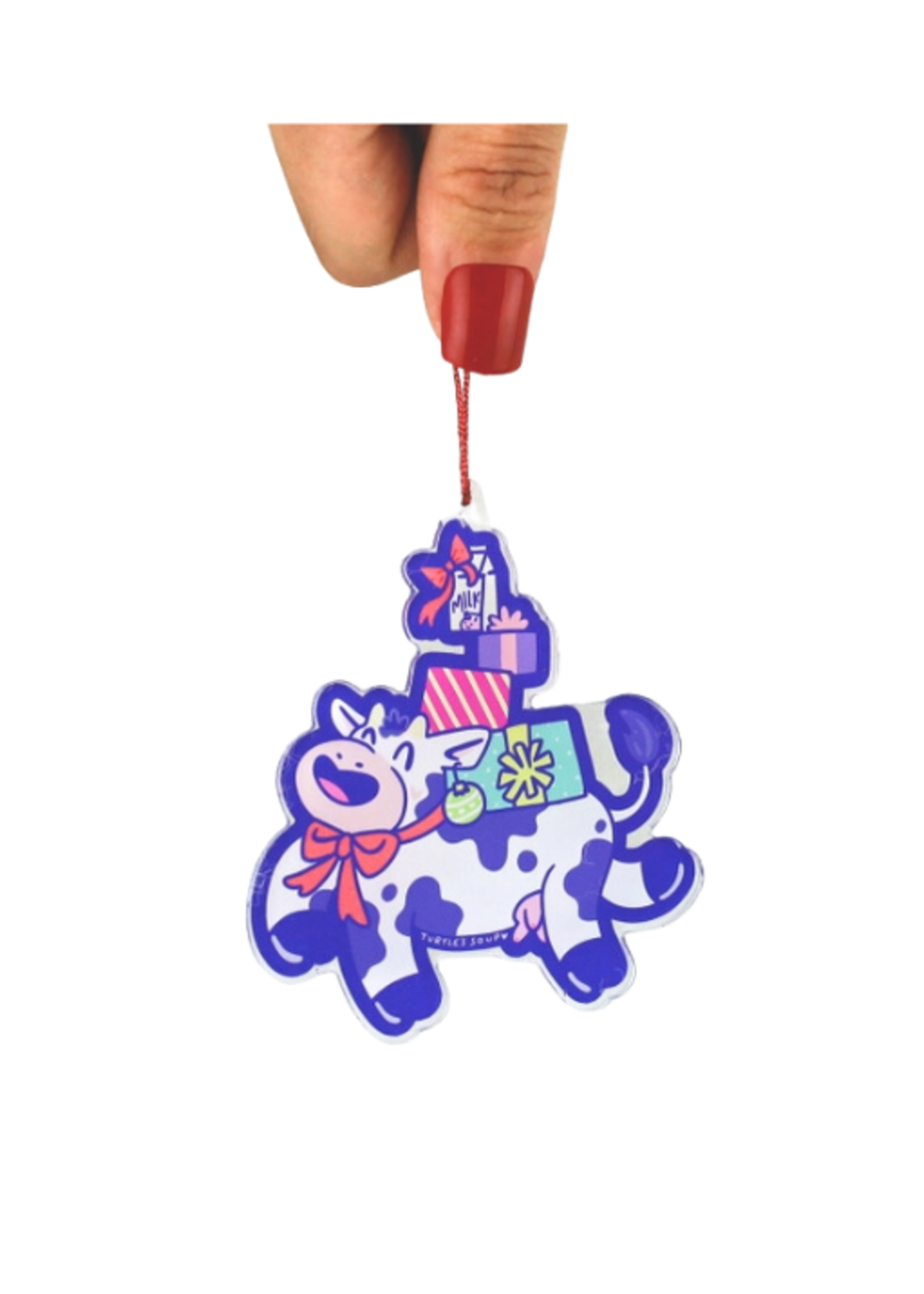 Turtle's Soup Cow Holiday Ornament