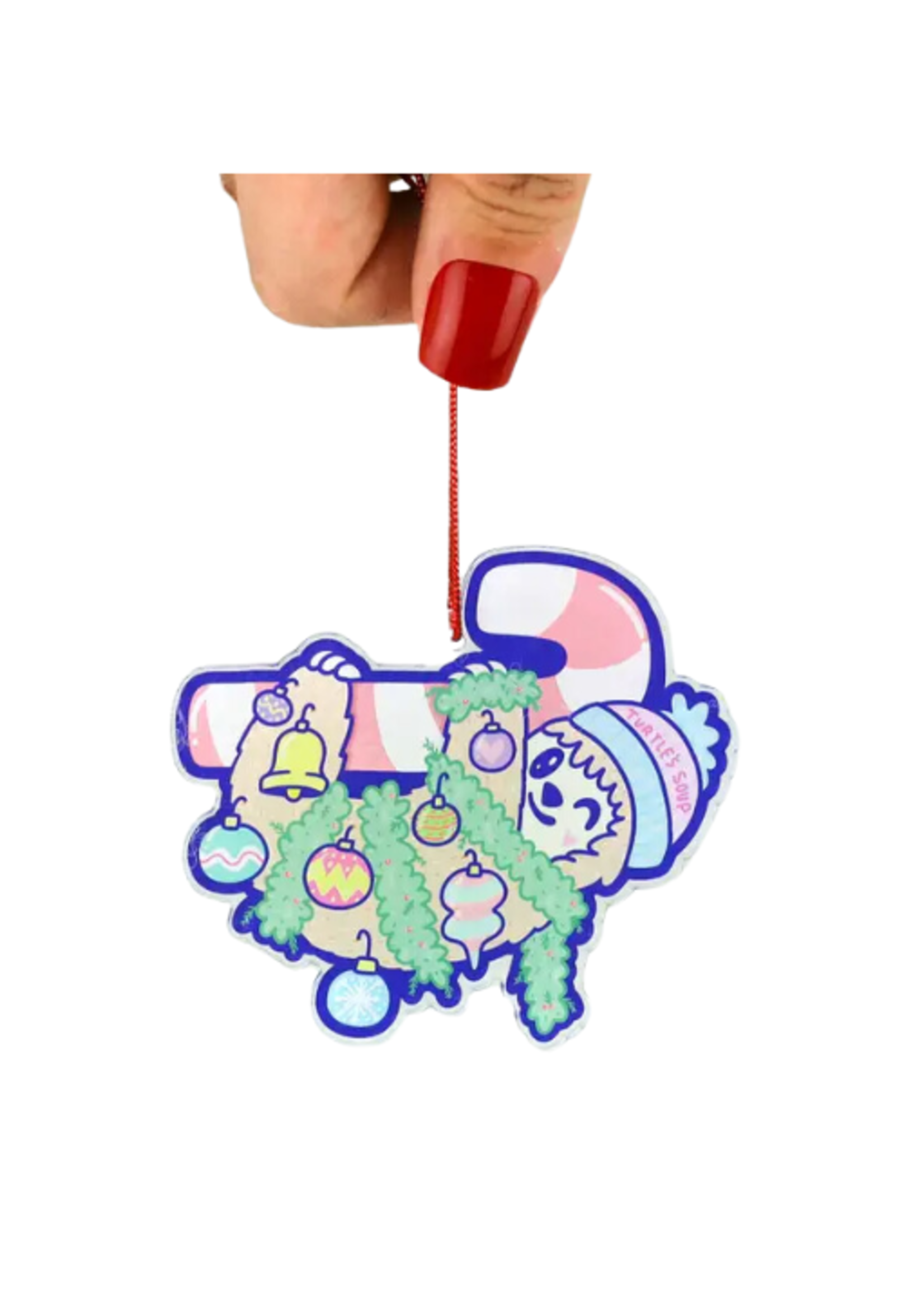 Turtle's Soup Hanging Sloth Holiday Ornament