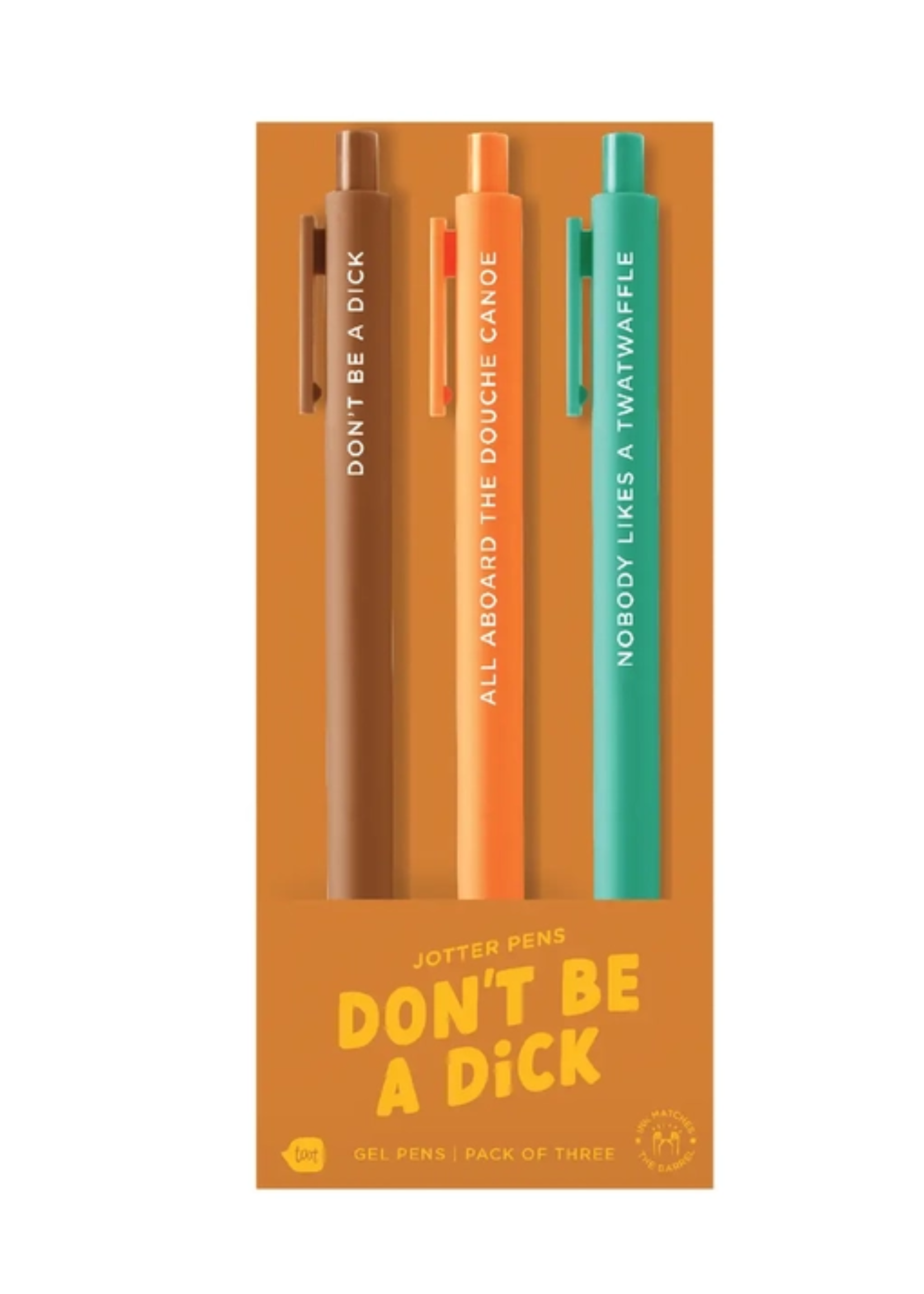 Talking Out of Turn Don't Be A Dick Pen Set (Set Of 3)