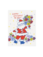 The Good Twin Holiday Card - Floral Santa