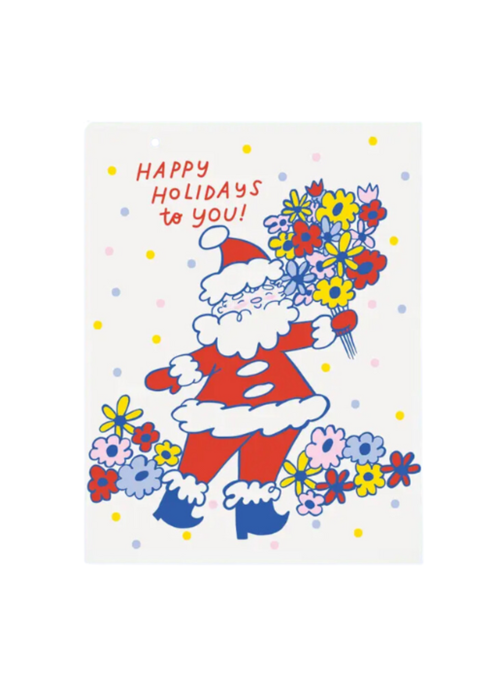 The Good Twin Holiday Card - Floral Santa