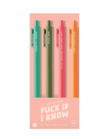 Talking Out of Turn Fuck if I Know Pen Set (Pack Of 4)