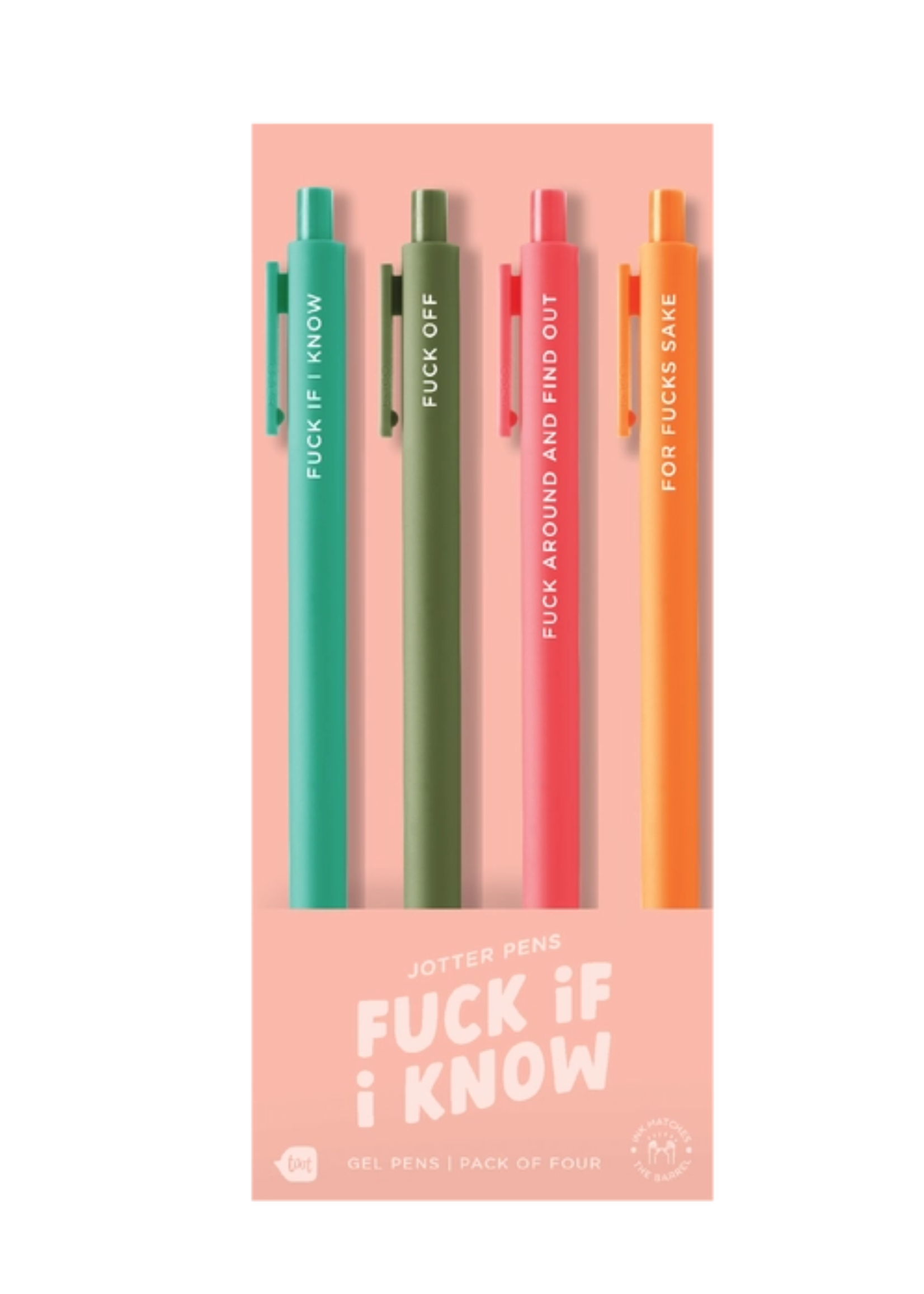 Talking Out of Turn Fuck if I Know Pen Set (Pack Of 4)