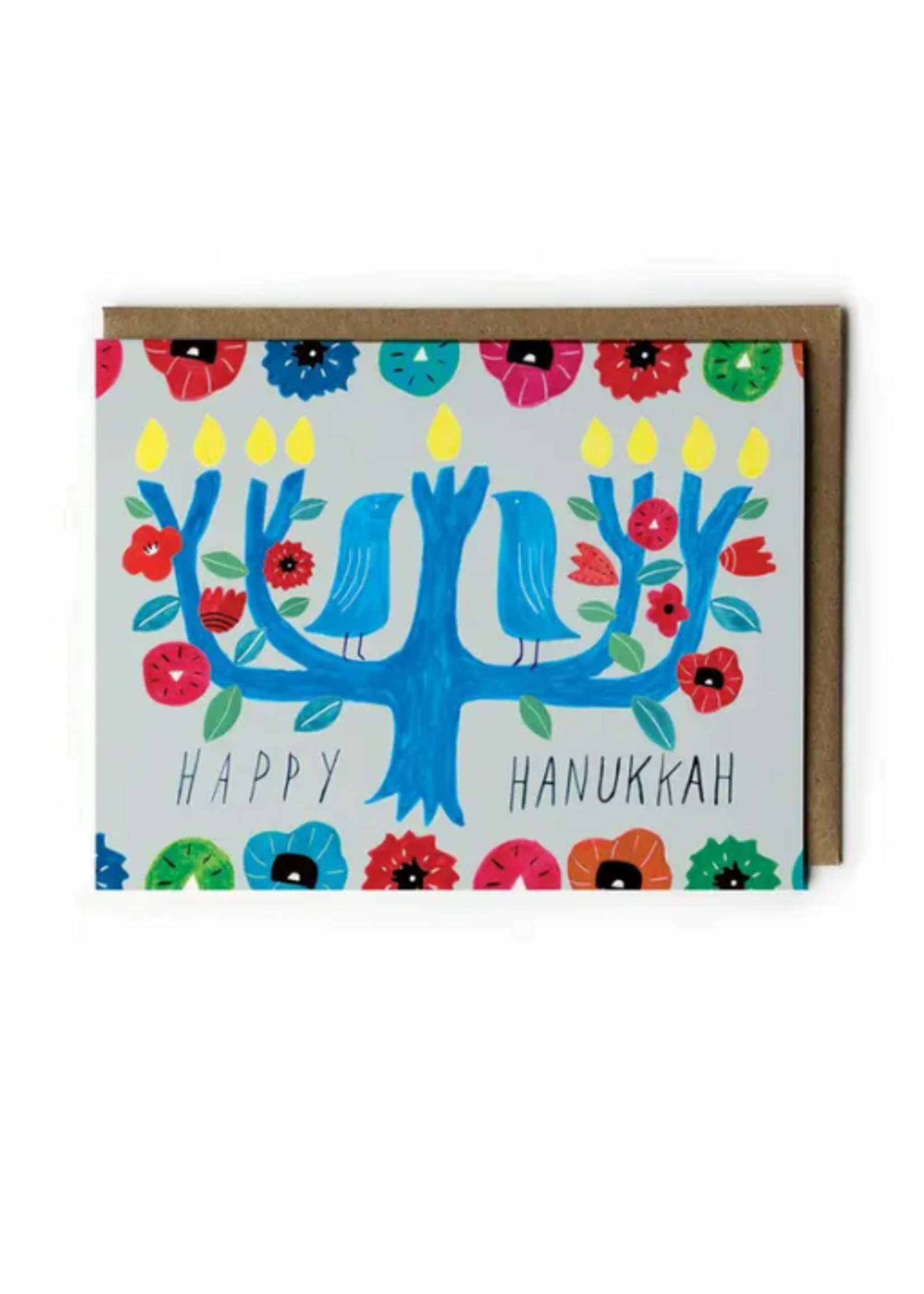 Yuko Miki Hanukkah Card - Hanukkah Menorah Tree