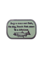 Strike Gently Co Buy A Man Eat Fish Enamel Pin