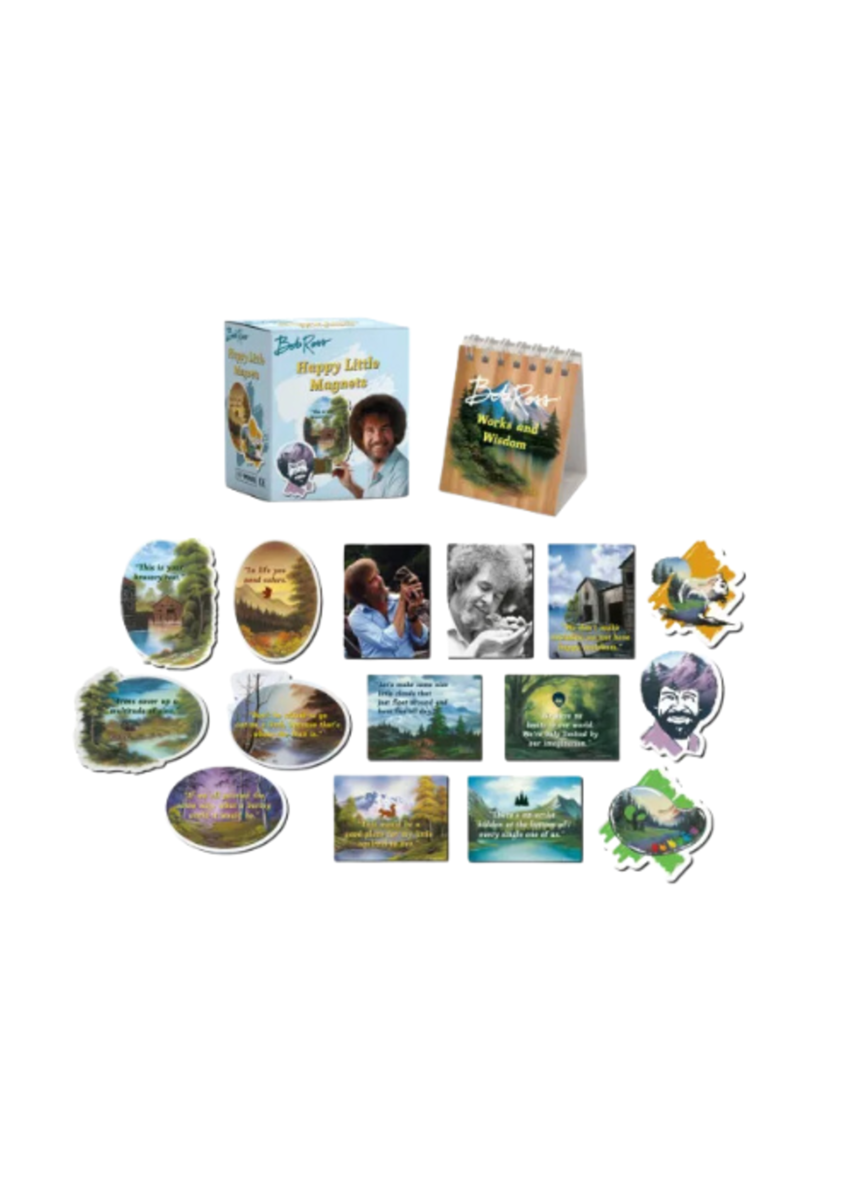 Hachette Book Group Bob Ross Happy Little Magnet Set