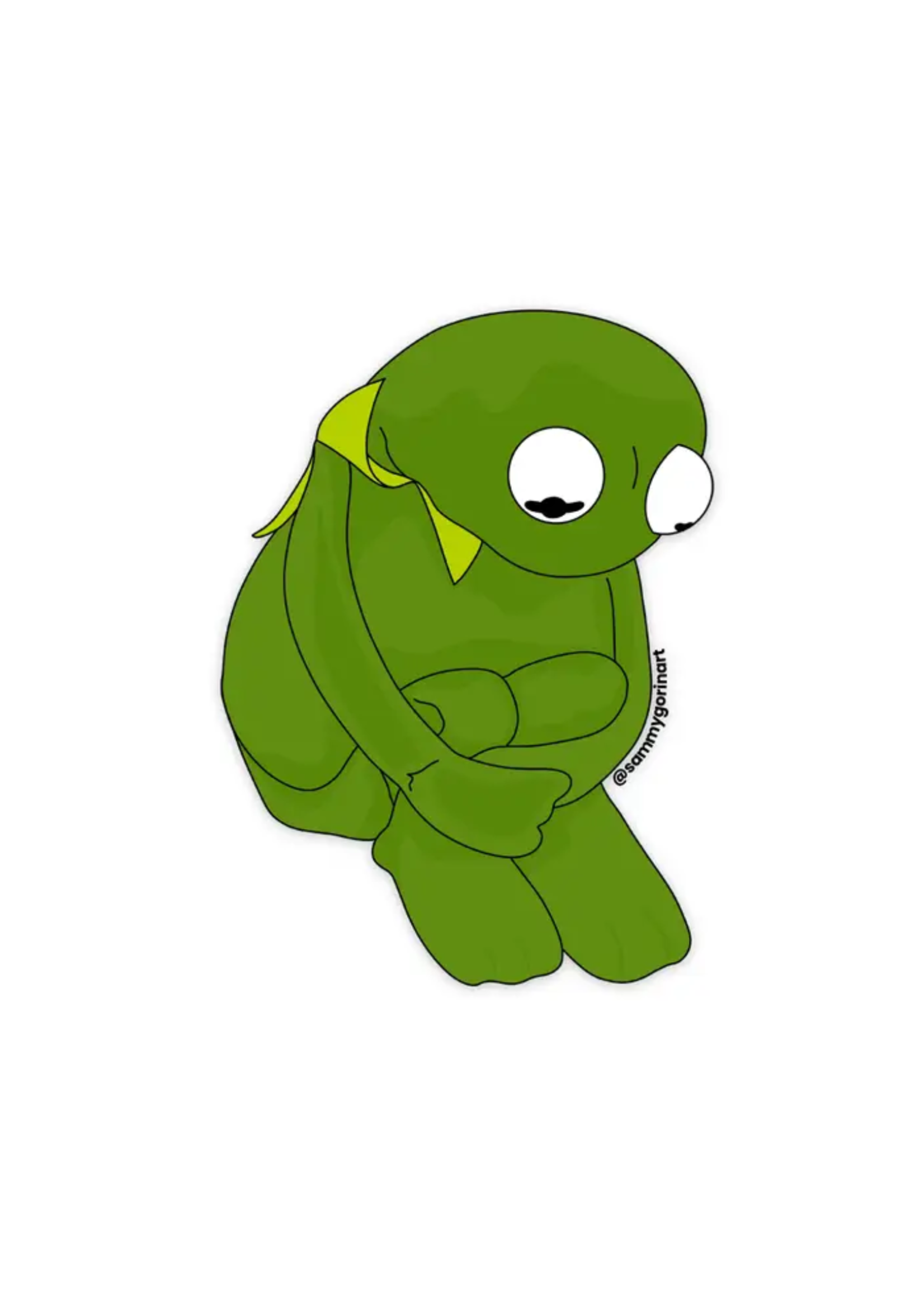 Sammy Gorin Sad Kermit Sticker