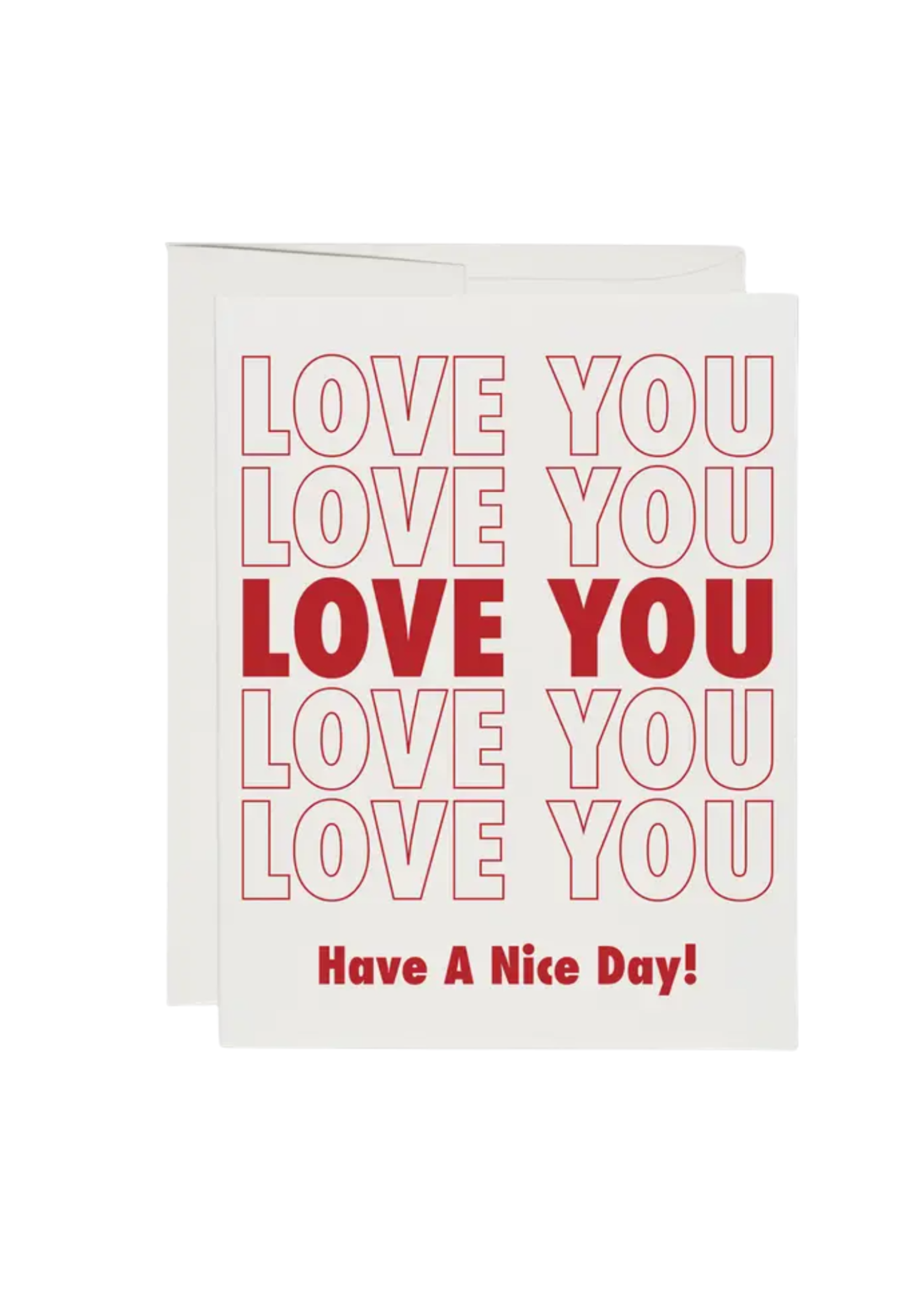 Red Cap Cards Love Card - Grocery Bag Love