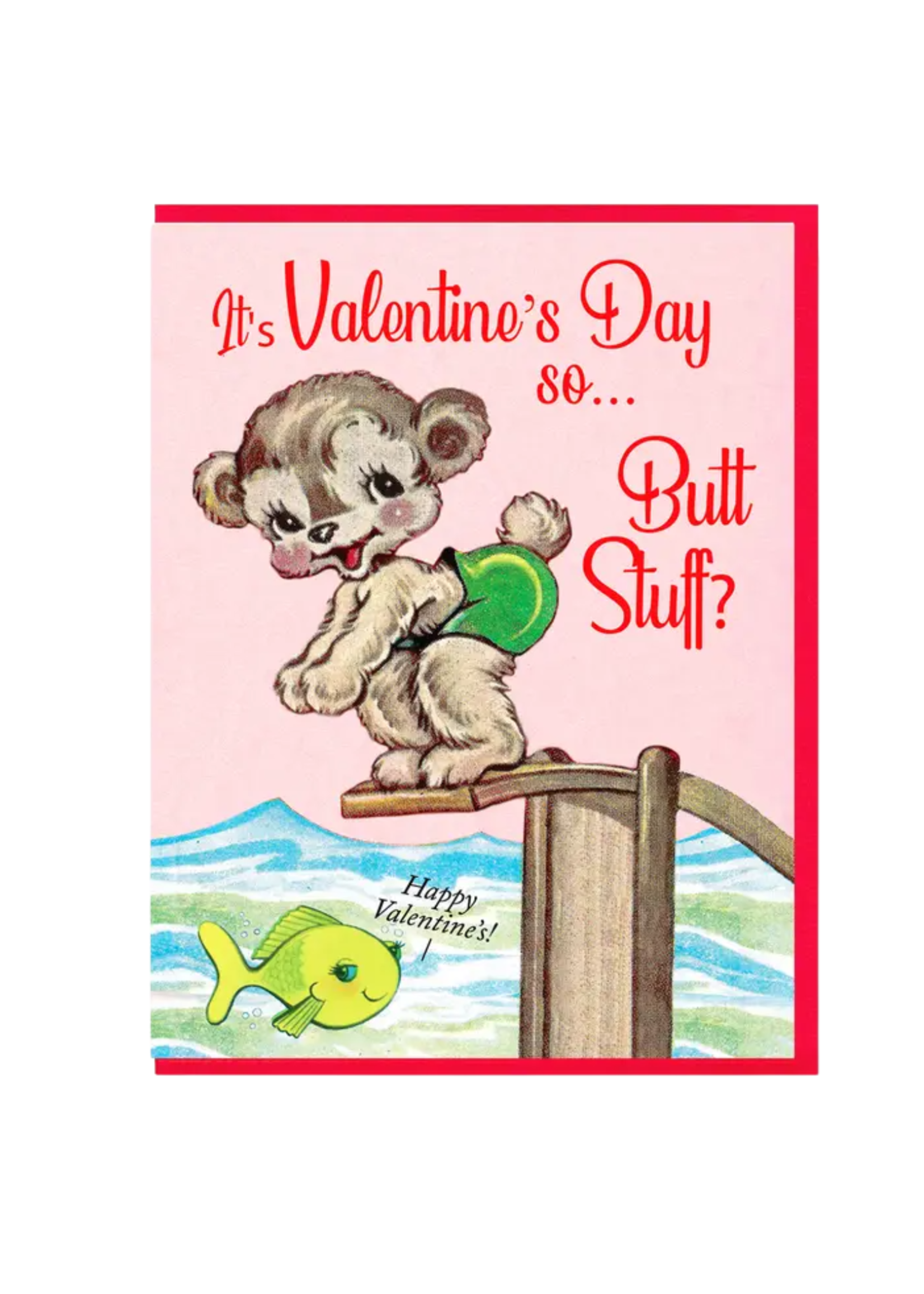 Smitten Kitten Valentine's Day Card - Butt Stuff